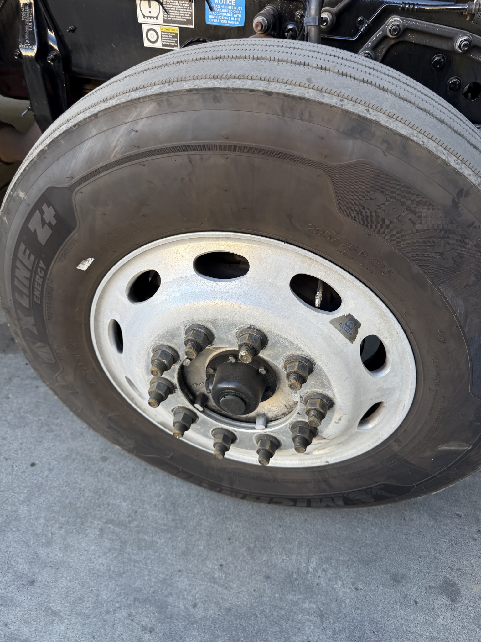 Wheel / semi before